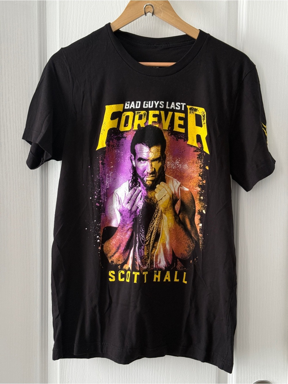 Men's Black Scott Hall Bad Guys Last Forever T-Shirt Size Large